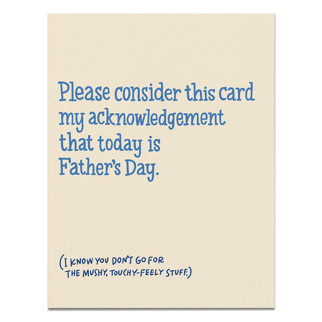 Father’s Day Acknowledgment Card