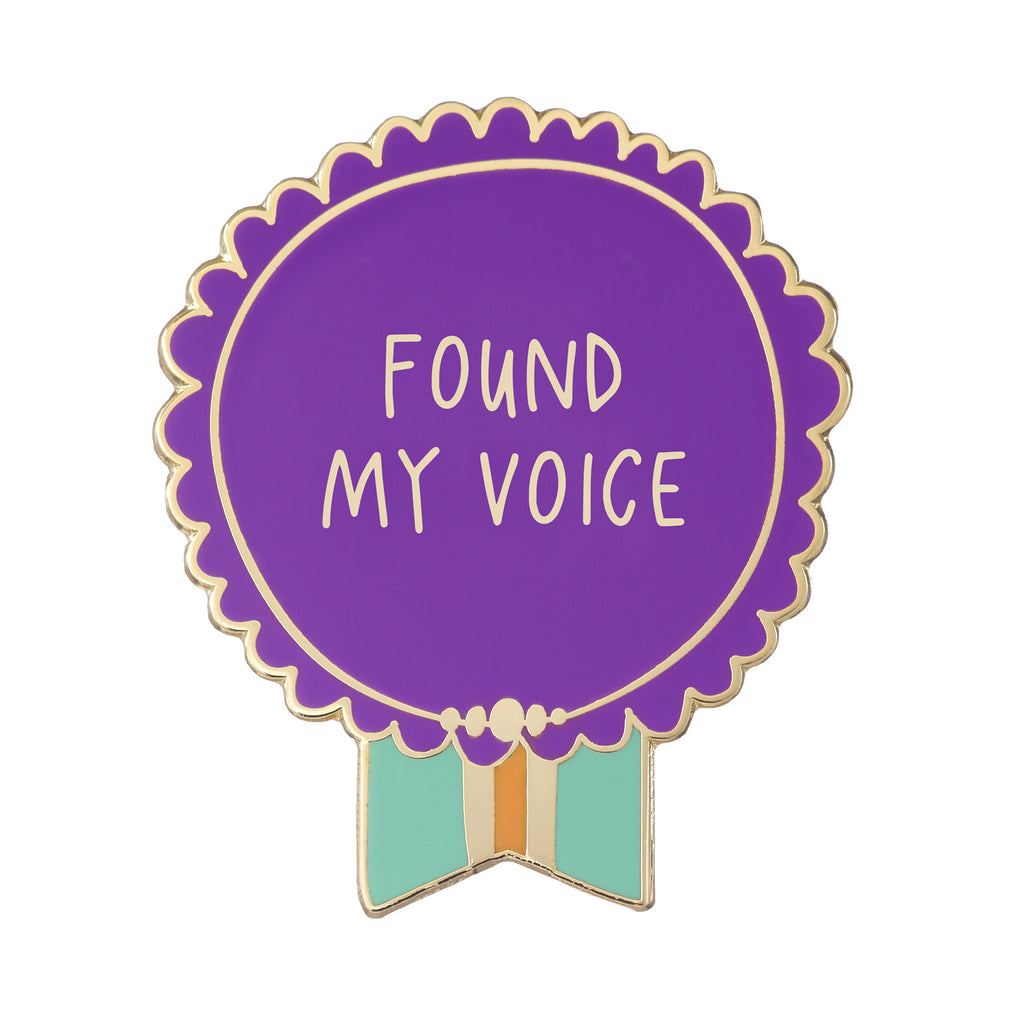 Em & Friends Found My Voice Everyday Bravery Enamel Pin by Em and Friends, SKU 2-02436