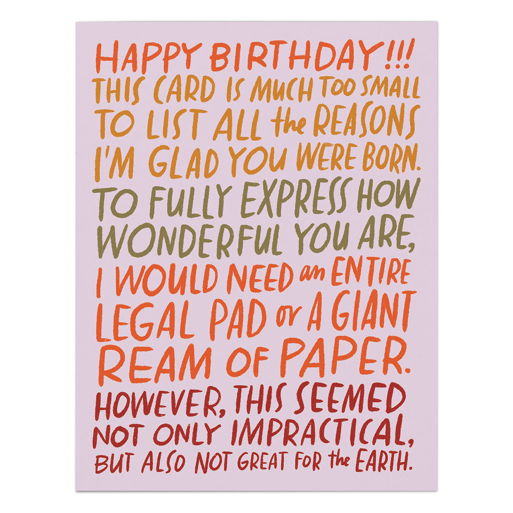 Ream of Paper Birthday Card
