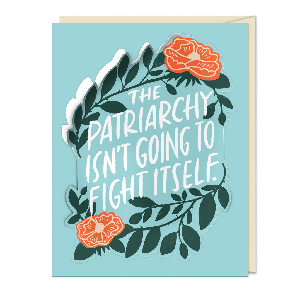Em & Friends Patriarchy Sticker Card Blank Greeting Cards with Envelope by Em and Friends, SKU 2-02814