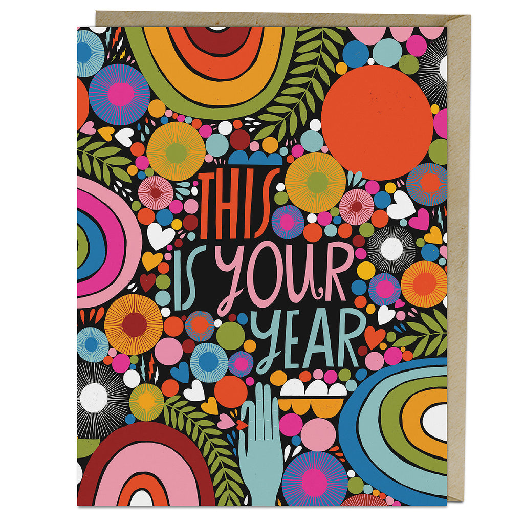 Em & Friends Your Year Celebration Card Blank Greeting Cards with Envelope by Em and Friends, SKU 2-02874