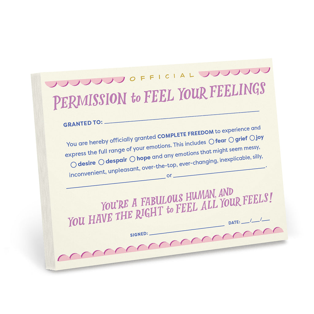 Permission to Feel Your Feelings Notepad by Em & Friends (SKU: 2-02914)