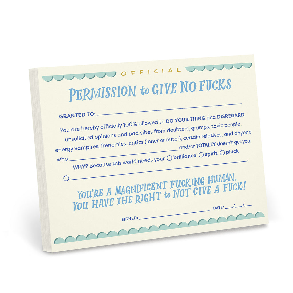 Permission to Give No Fucks Notepad by Em & Friends (SKU: 2-02915)