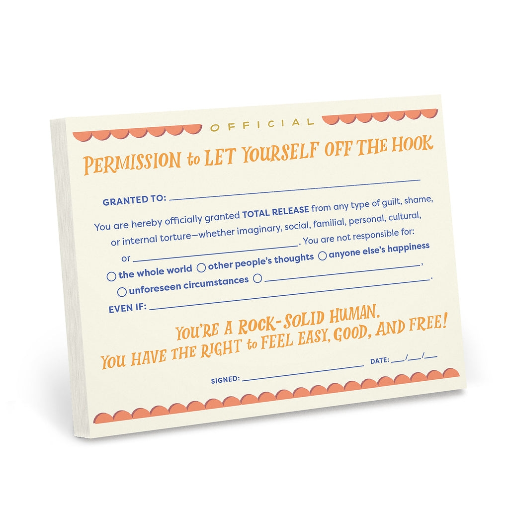 Permission to Let Yourself Off the Hook Notepad by Em & Friends (SKU: 2-02917)