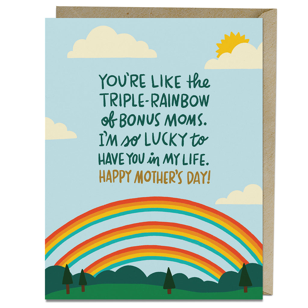 Triple-Rainbow Bonus Mother's Day Card by Em & Friends (SKU: 2-02920)