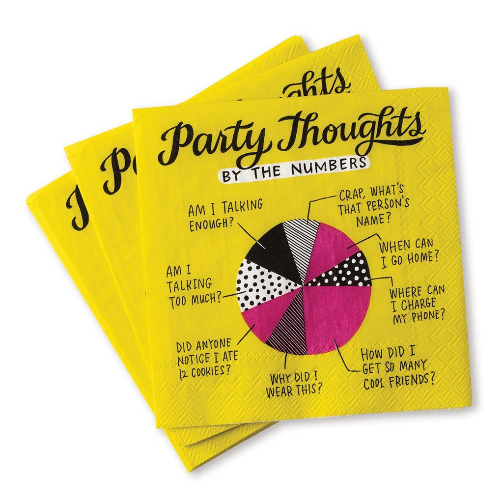 Em & Friends Party Thoughts Cocktail Napkins, Pack of 20 by Em and Friends, SKU 2-02401