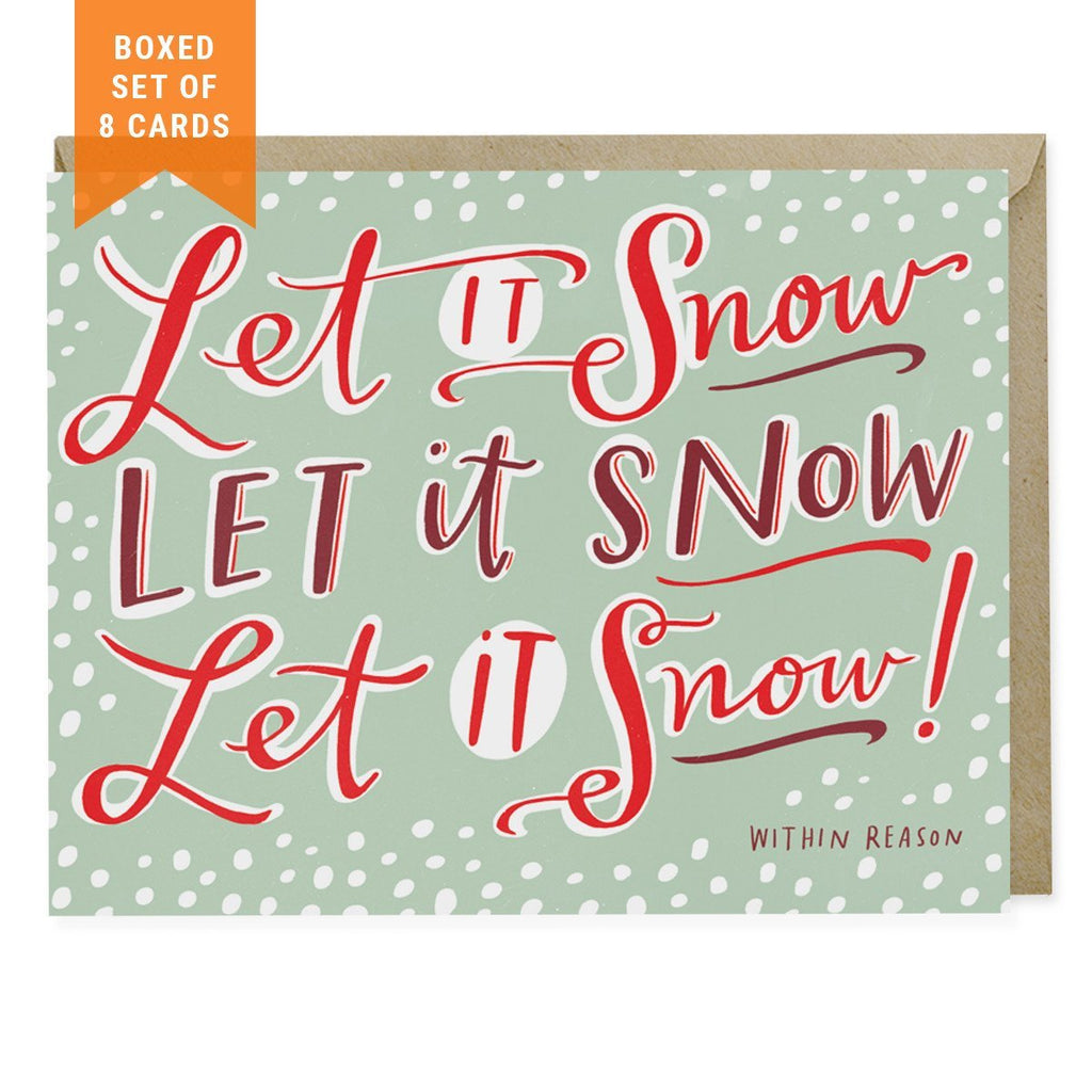 Em & Friends Let It Snow Holiday Card, Box of 8 by Em and Friends, SKU 2-02088