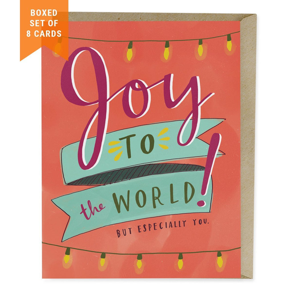 Em & Friends Joy to the World Holiday Card, Box of 8 by Em and Friends, SKU 2-02002