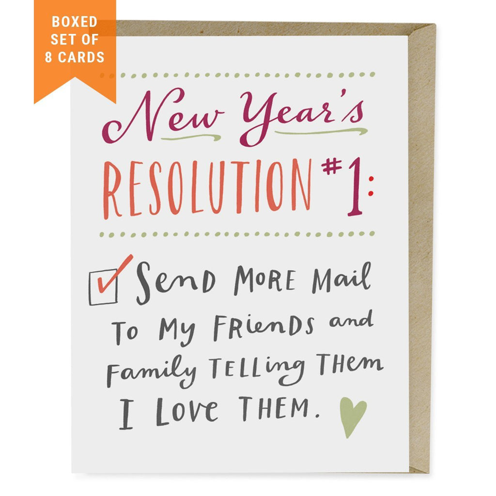 Em & Friends New Year's Resolution #1 Card, Box of 8 by Em and Friends, SKU 2-02003
