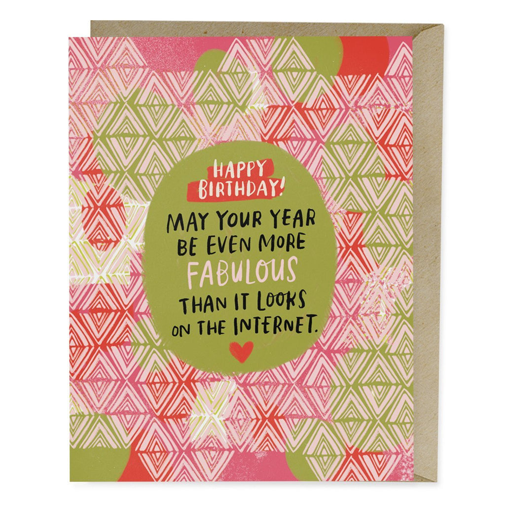 Em & Friends Internet Fabulous Birthday Card by Em and Friends, SKU 2-02327