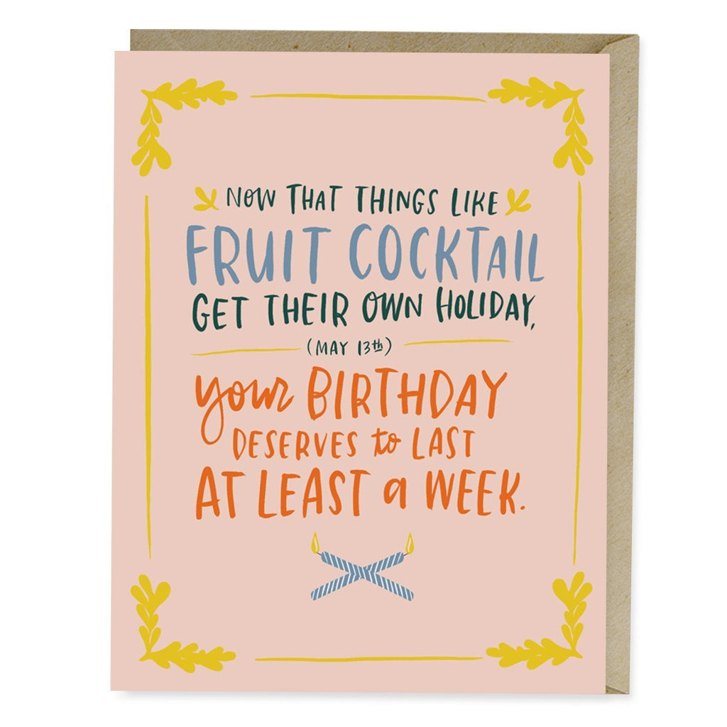 Em & Friends Fruit Cocktail Birthday Card Sale Greeting Card by Em and Friends, SKU 2-02415