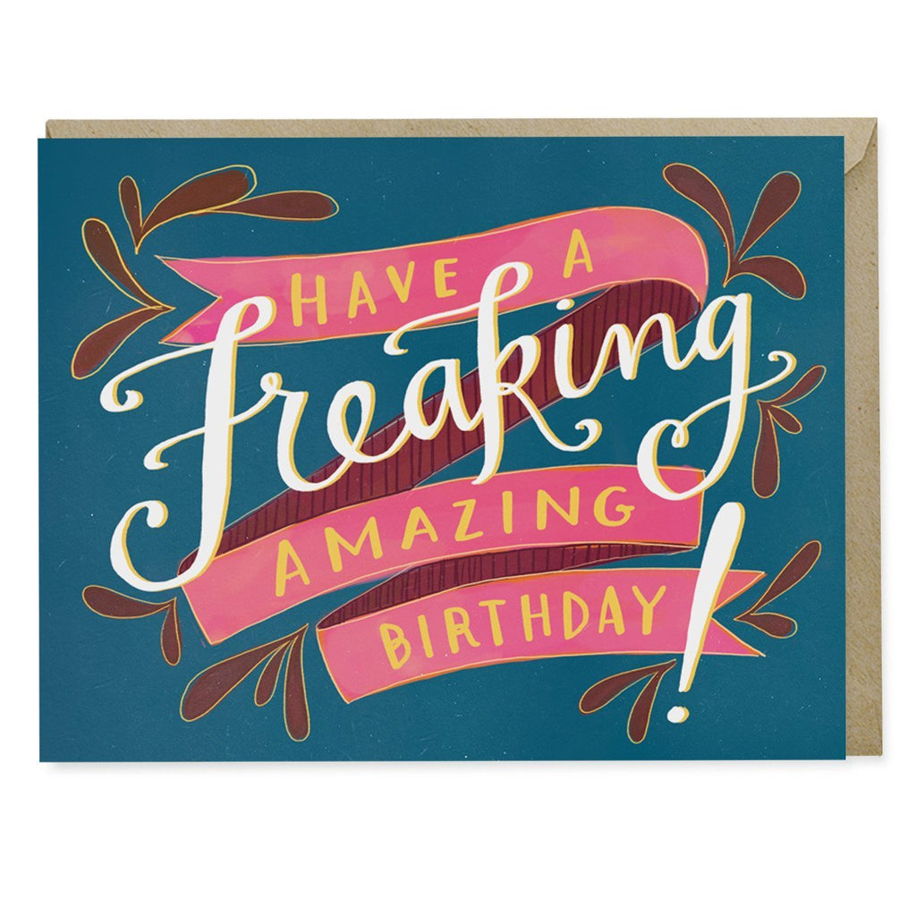Em & Friends Freaking Amazing Birthday Card Blank Greeting Cards with Envelope by Em and Friends, SKU 2-02014