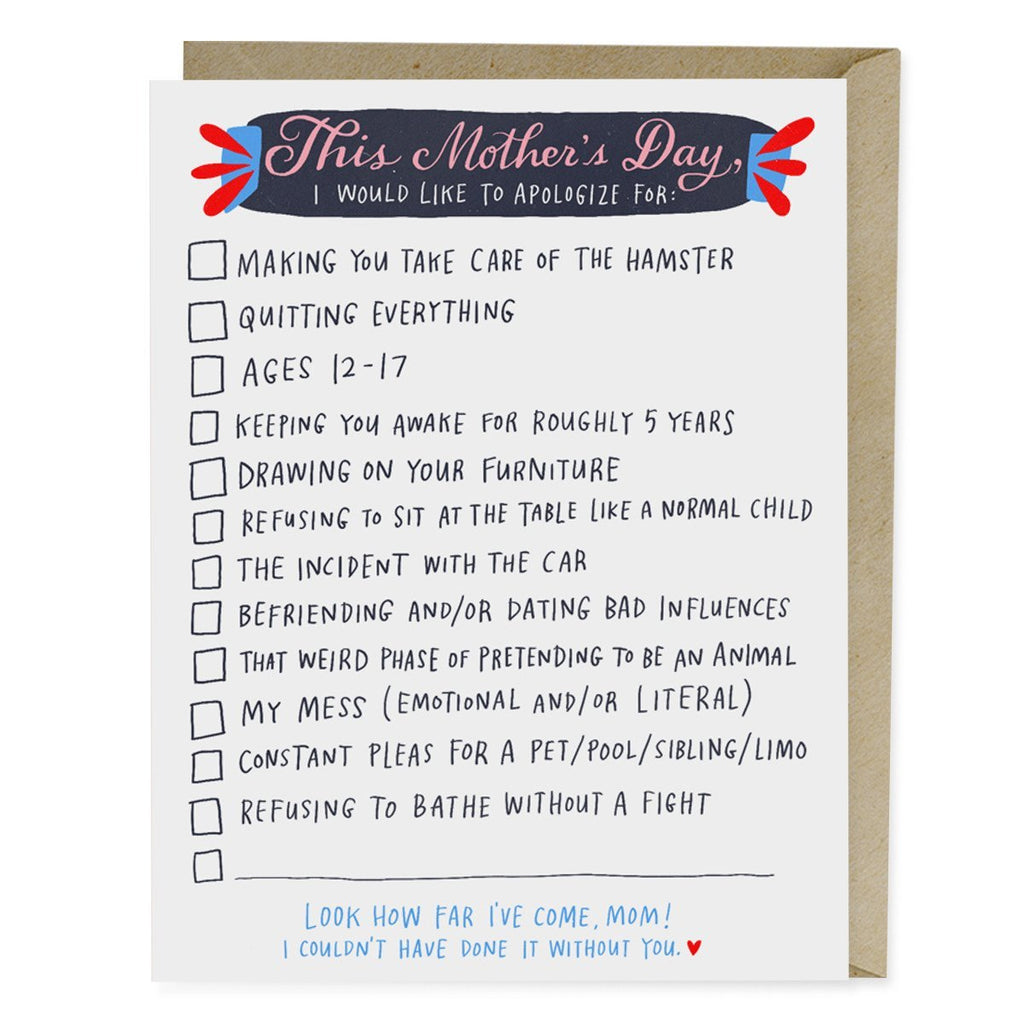 Em & Friends Checklist Mother's Day Card Blank Greeting Cards with Envelope by Em and Friends, SKU 2-02165
