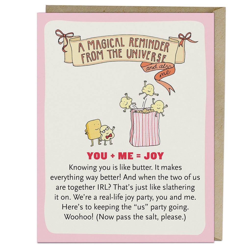 Em & Friends You Me Joy Affirmators!® Greeting Card Blank Greeting Cards with Envelope by Em and Friends, SKU 2-02834