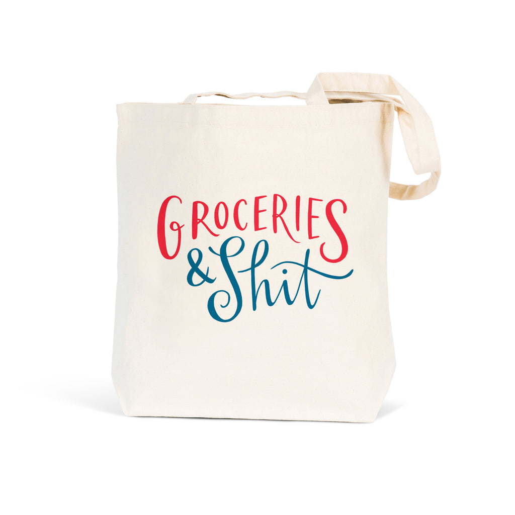 Groceries & Shit Tote Bag (Cream)