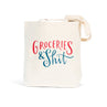 view Groceries & Shit Tote Bag (Cream)