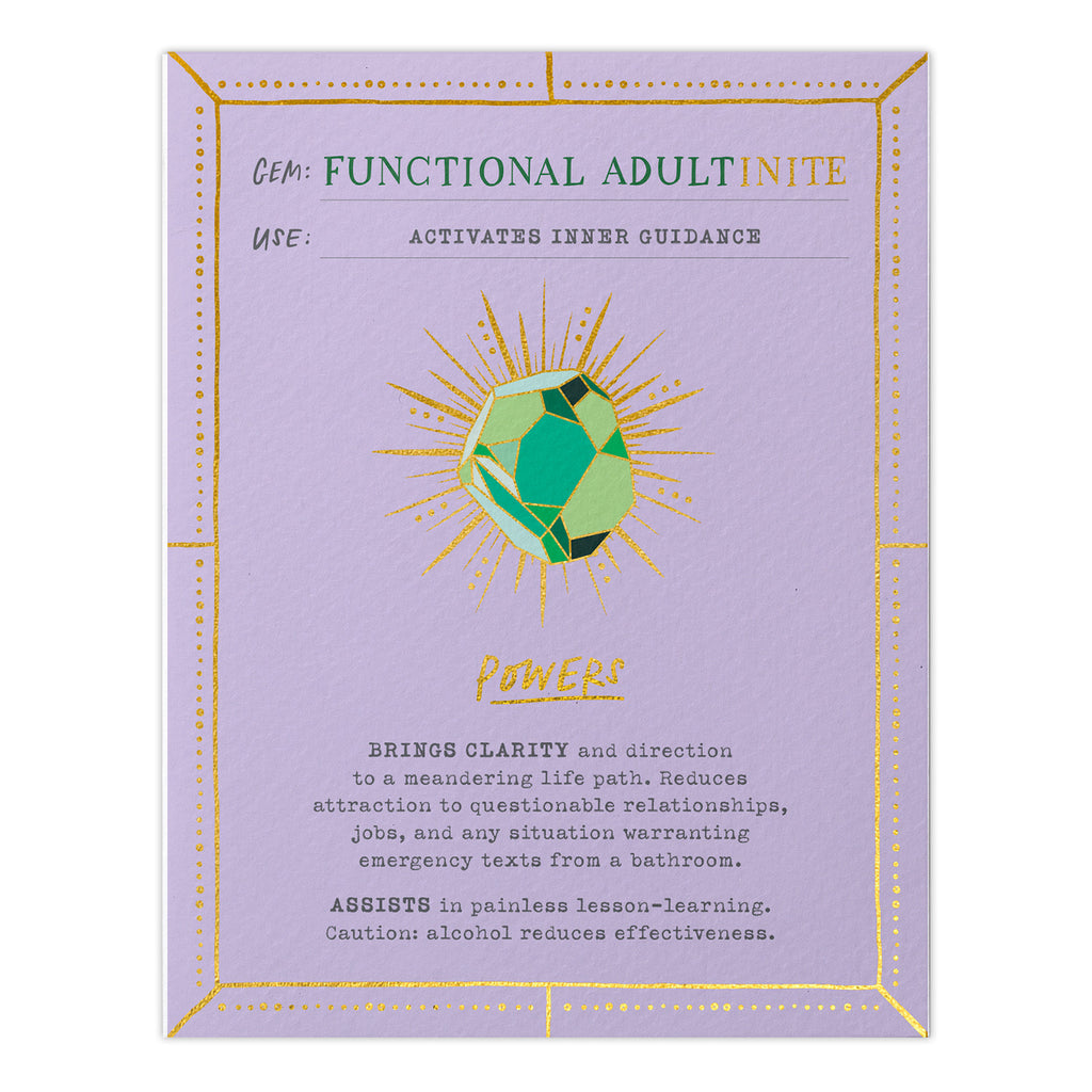 Functional Adult Fantasy Stone Card (No Pin)