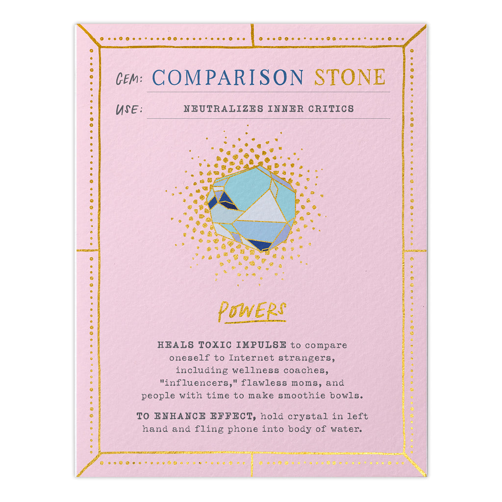 Comparison Stone Fantasy Stone Card (No Pin)