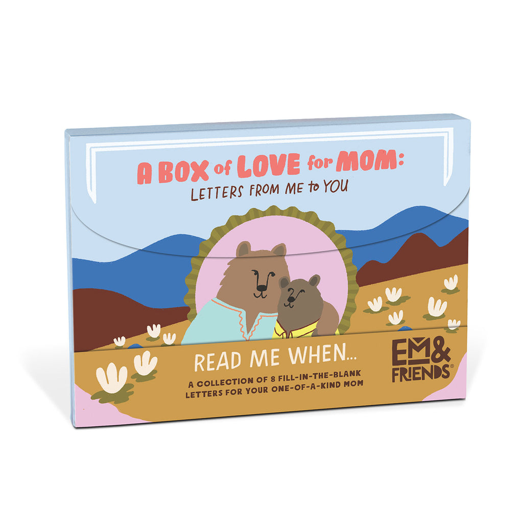 A Box of Mom Appreciation Fill in the Blank Read Me When Letters