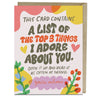 view Top 3 Things Greeting Card