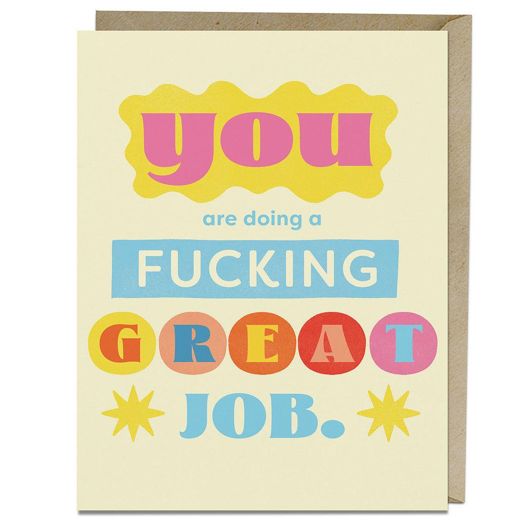 Doing Fucking Great Encouragment Greeting Cards