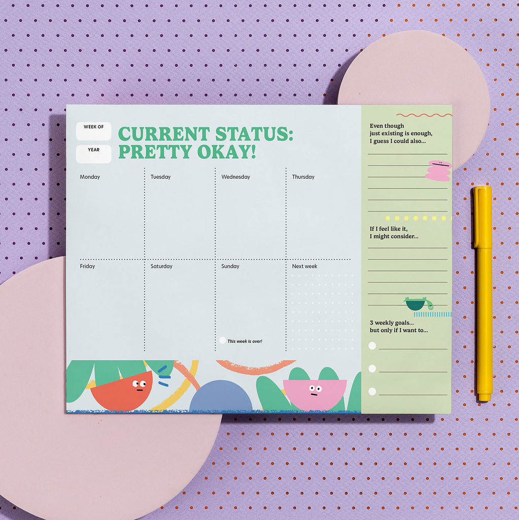 Struggle Is Real Undated Weekly Desktop Planner, 60 Weeks