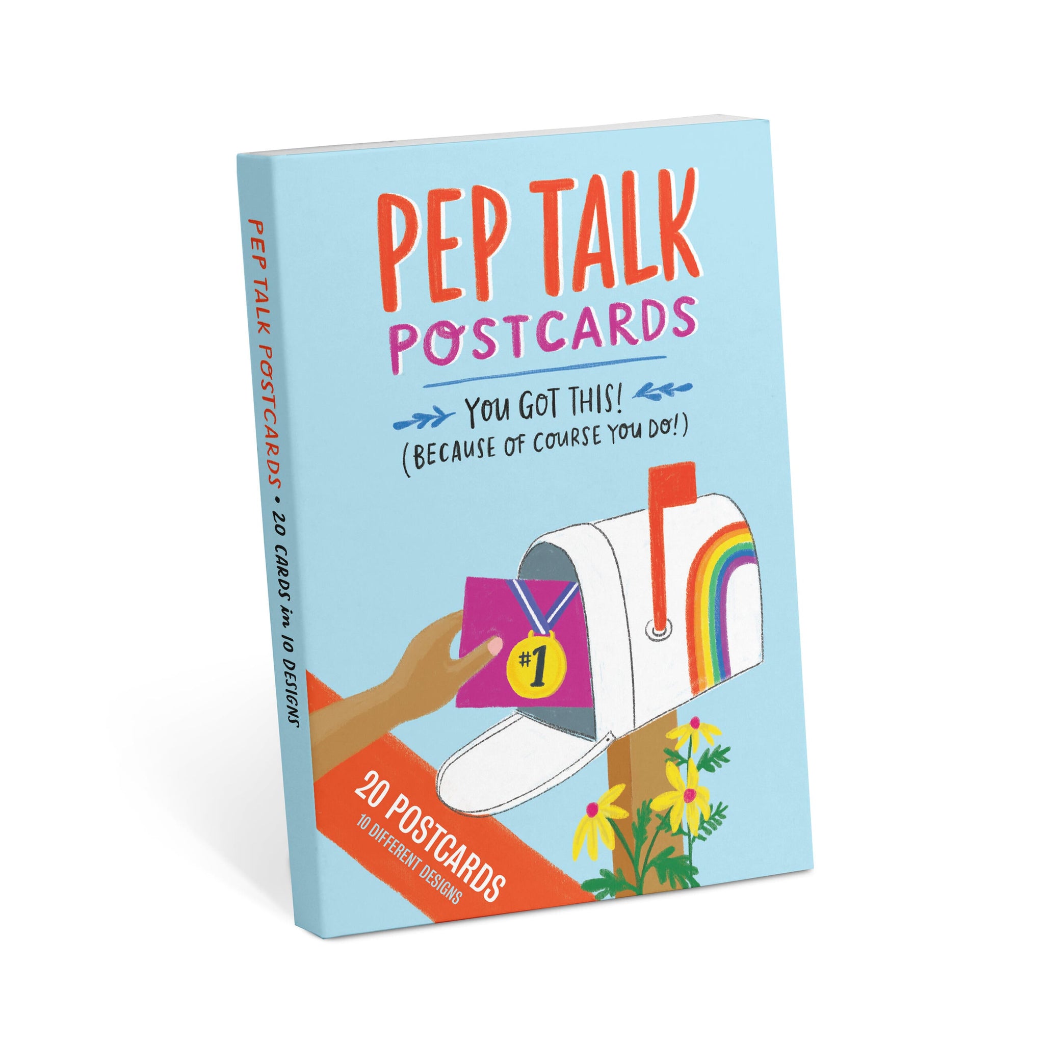 Pep Talk Postcards Book, 20 Assorted Thinking of You Cards | Em