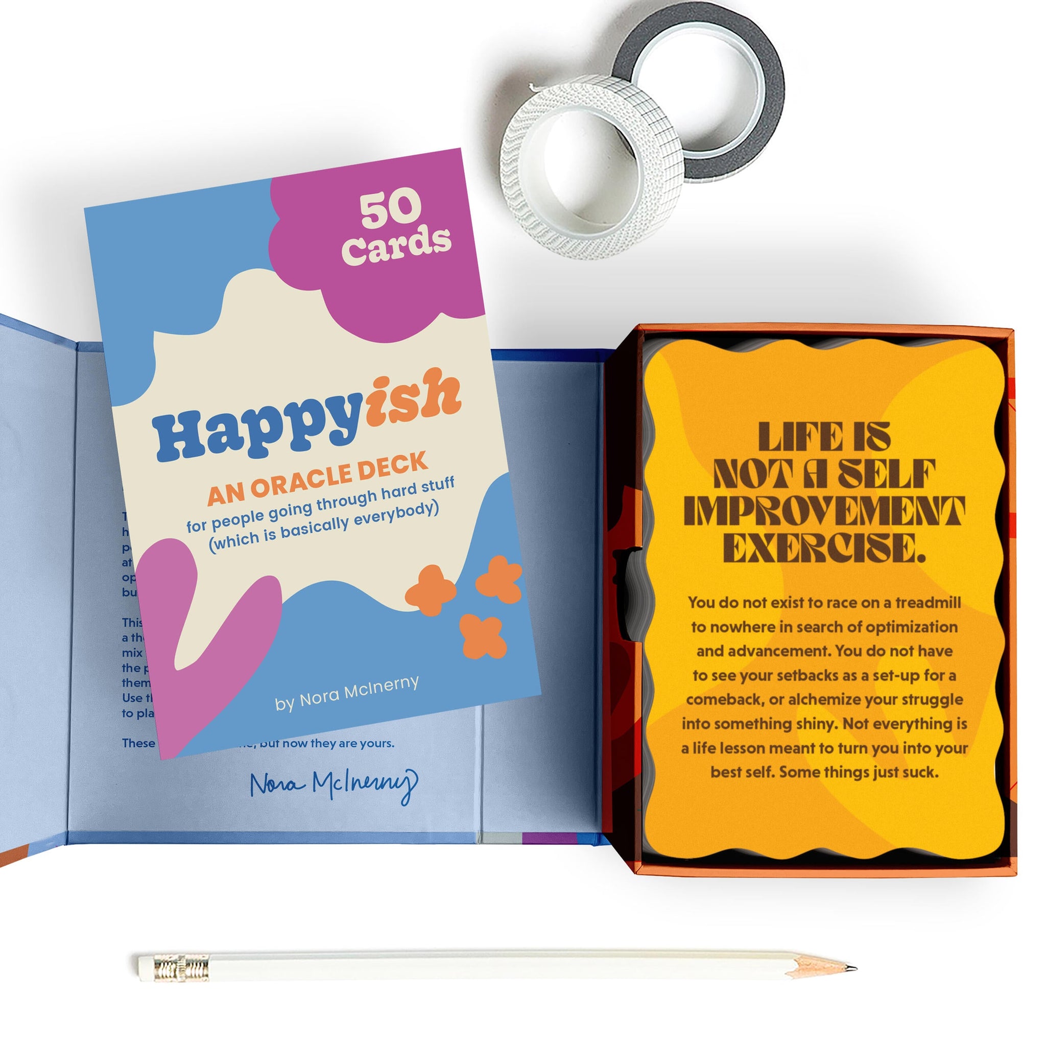 Happyish Oracle Deck by Nora McInerny | Em & Friends