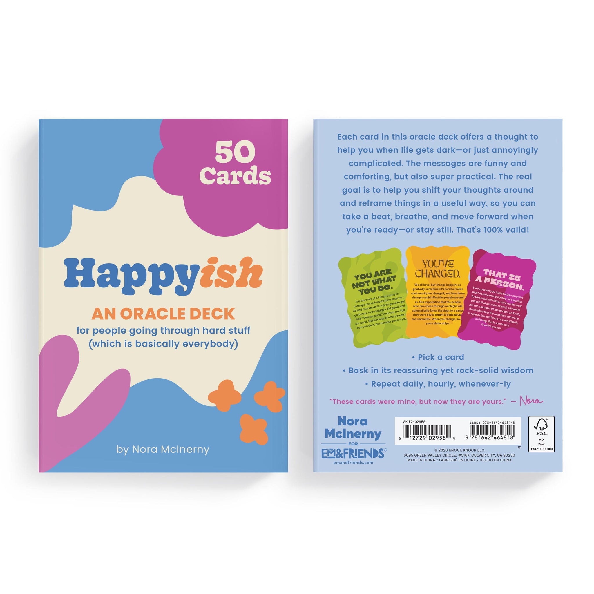 Happyish Oracle Deck by Nora McInerny | Em & Friends