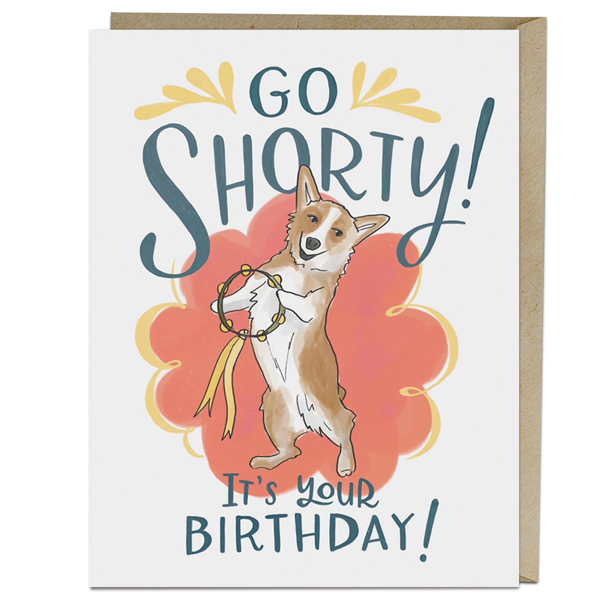 corgi card sleeves Go Shorty Corgi Dog Birthday Card