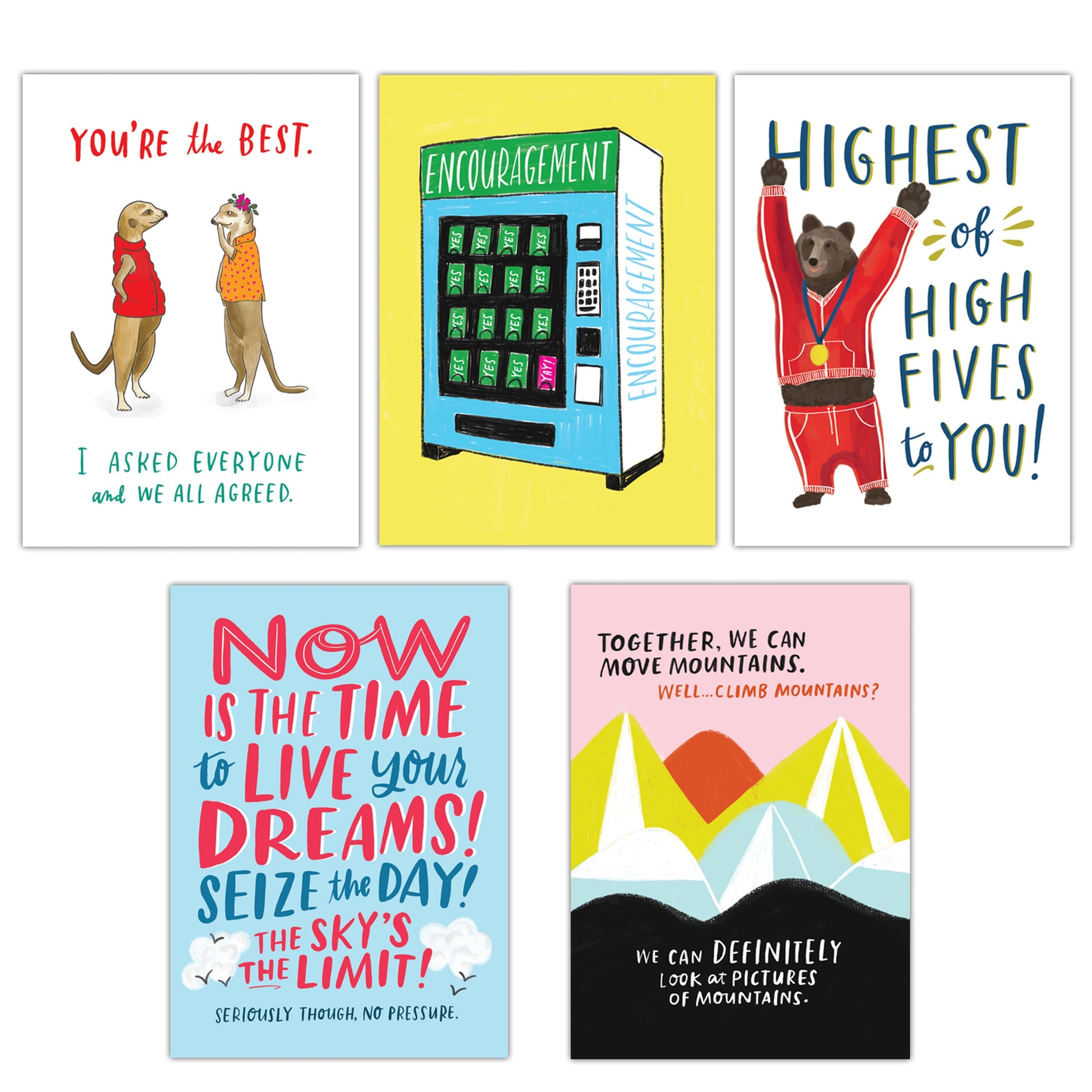 Pep Talk Postcards Book, 20 Assorted Thinking of You Cards | Em