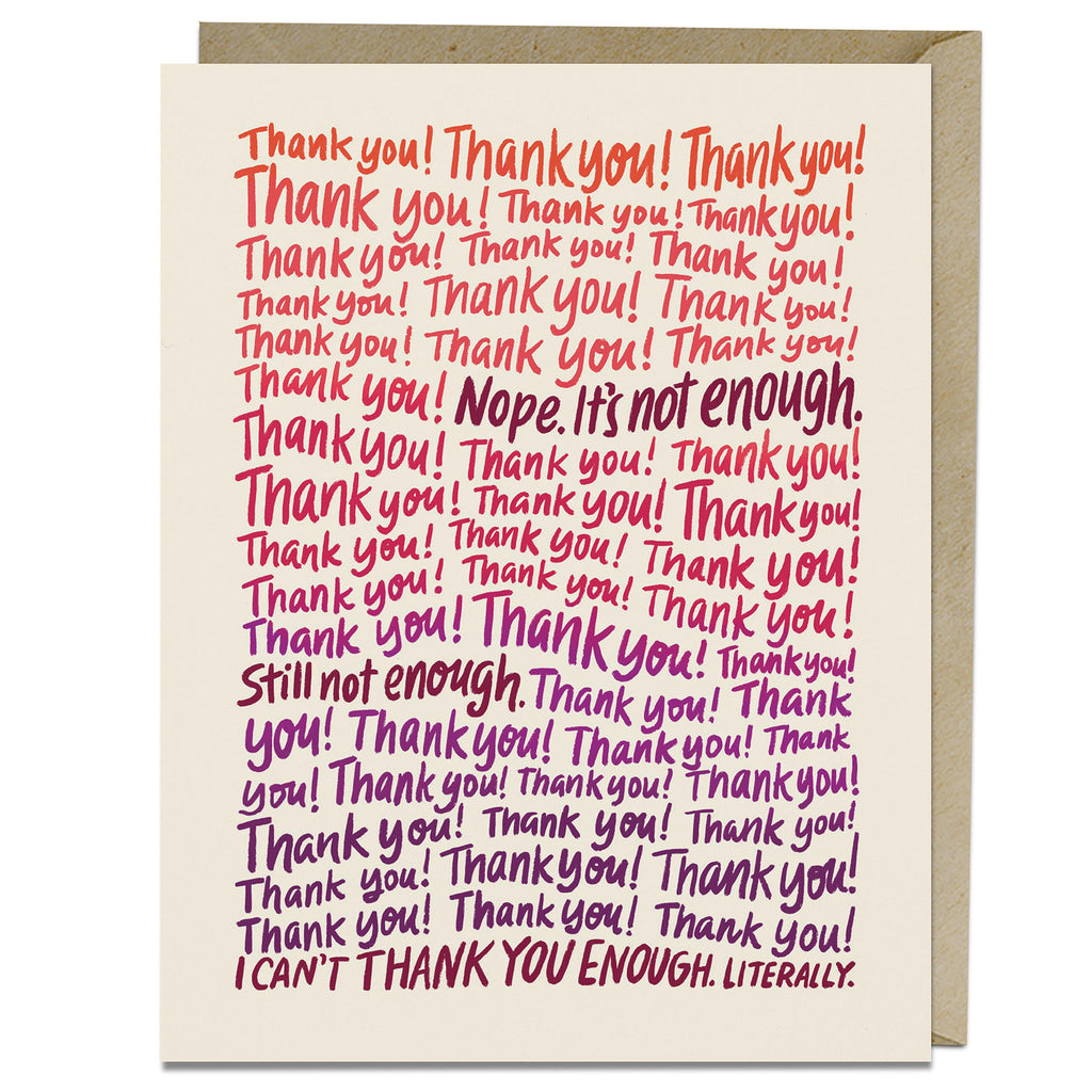 Can’t Thank You Enough Card | Em & Friends