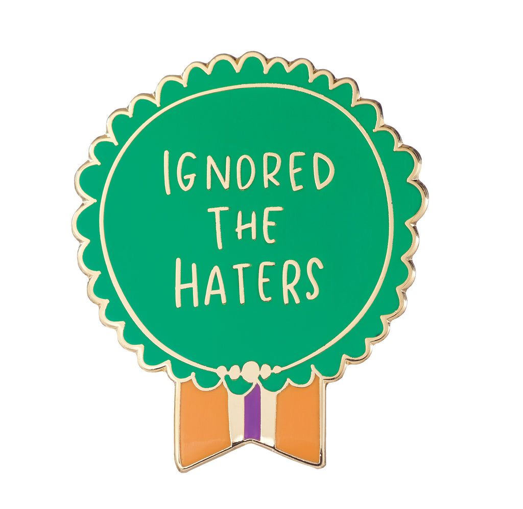 Em & Friends Ignored the Haters Everyday Bravery Enamel Pin by Em and Friends, SKU 2-02375