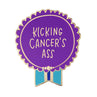view Em & Friends Kicking Cancer's Ass Everyday Bravery Enamel Pin by Em and Friends, SKU 2-02435