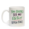 view Em & Friends Active Bitch Face Mug Coffee Mugs by Em and Friends, SKU 2-02580