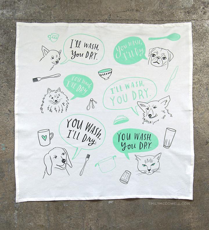 Em & Friends You Wash, You Dry Dish Towel by Em and Friends, SKU 101-DT