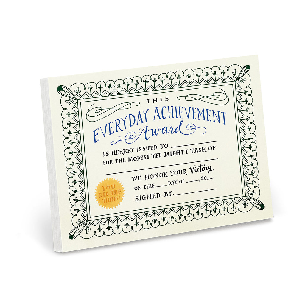 Em & Friends Everyday Achievement Award Notepad Note Pads by Em and Friends, SKU 2-02184