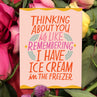view Ice Cream Freezer Love Card