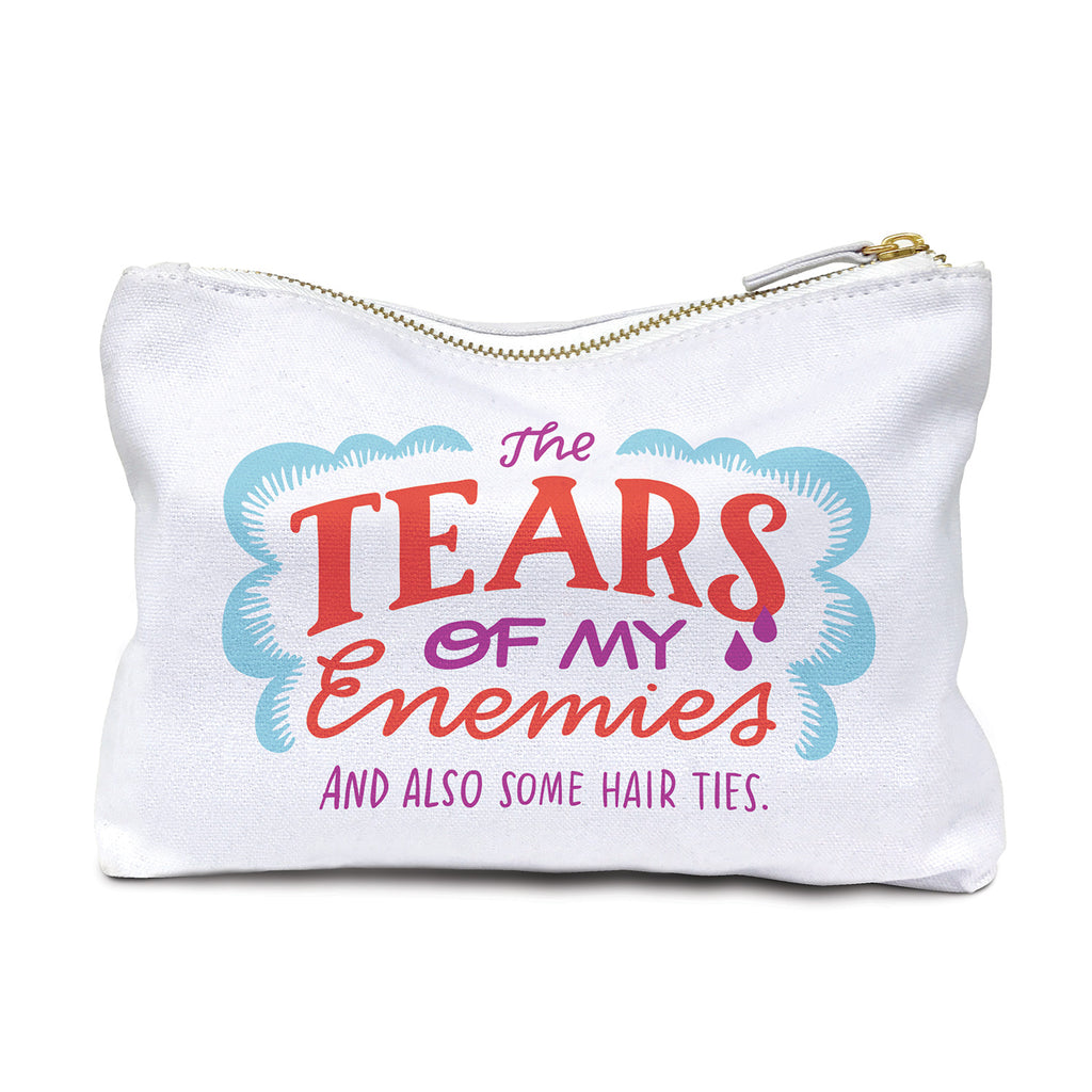 Em & Friends Enemy Tears Canvas Pouch Funny Canvas Pouch by Em and Friends, SKU 2-02473