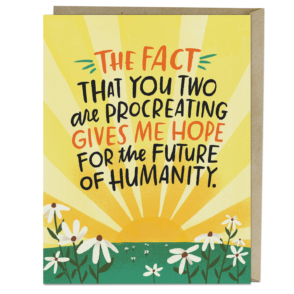 Em & Friends Future of Humanity Baby Card Blank Greeting Cards with Envelope by Em and Friends, SKU 2-02624