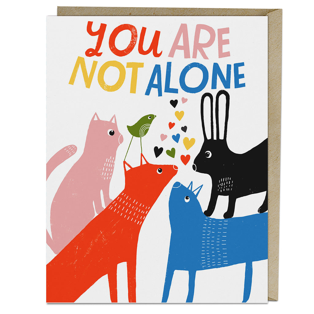 Em & Friends You Are Not Alone Card Empathy Card & Sympathy Card Blank Greeting Cards with Envelope by Em and Friends, SKU 2-02641