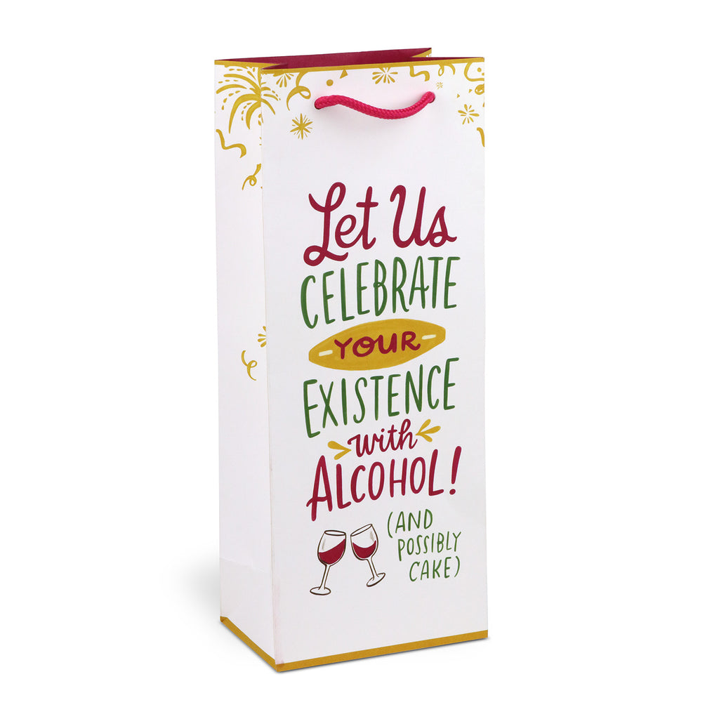 Em & Friends Celebrate With Alcohol Wine Bag by Em and Friends, SKU 2-02674