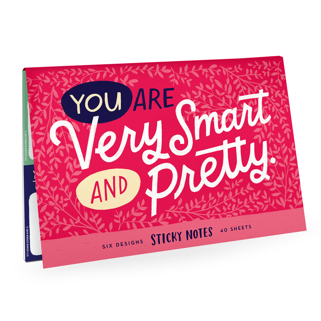 Em & Friends You Are Very Smart and Pretty Sticky Note Packet Sticky Notes Set by Em and Friends, SKU 2-02685