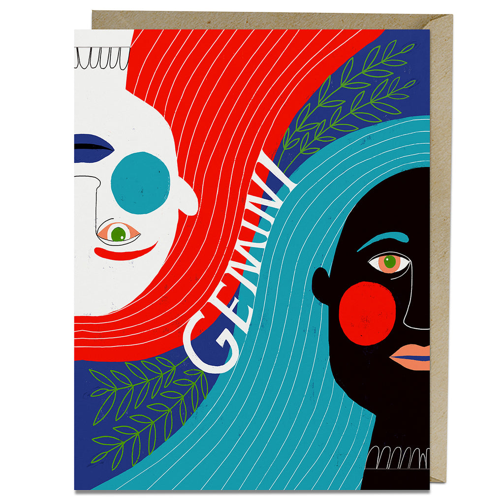 Em & Friends Gemini Zodiac Card Blank Greeting Cards with Envelope by Em and Friends, SKU 2-02693
