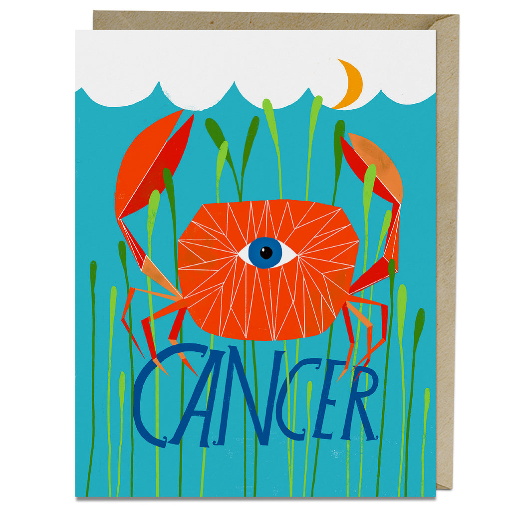 Em & Friends Cancer Zodiac Card Blank Greeting Cards with Envelope by Em and Friends, SKU 2-02694