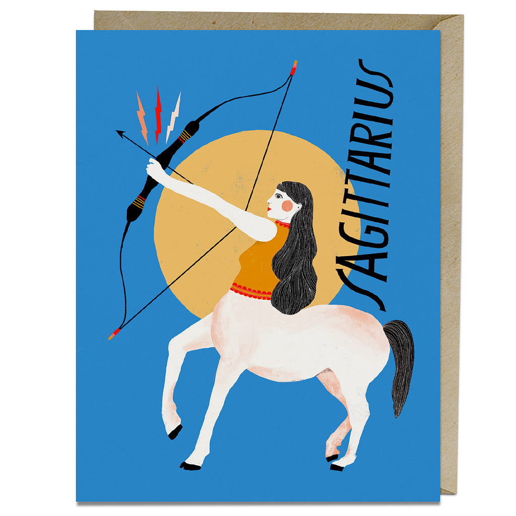 Em & Friends Sagittarius Zodiac Card Blank Greeting Cards with Envelope by Em and Friends, SKU 2-02699
