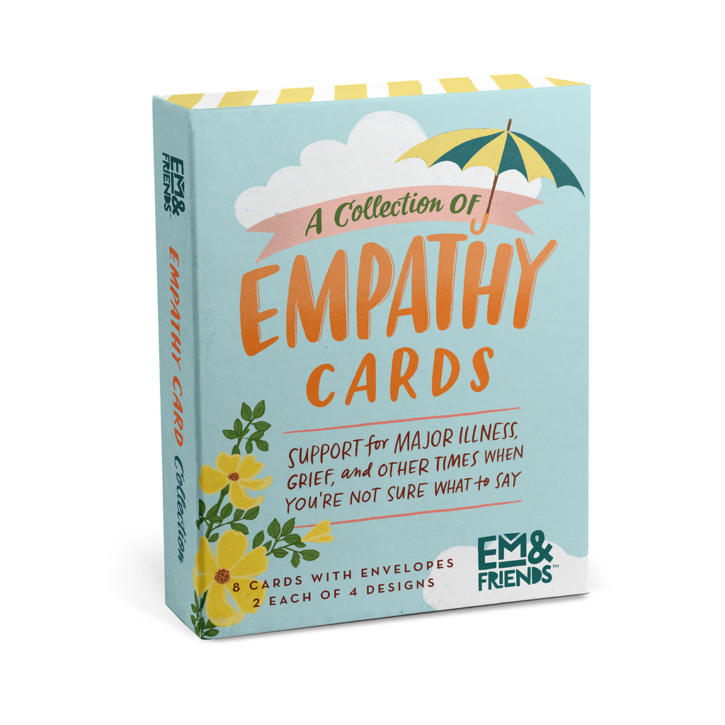 Em & Friends Empathy Card & Sympathy Cards, Box of 8 Assorted Blank Greeting Cards and Envelopes by Em and Friends