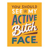 view Em & Friends Active Bitch Face Sticker Inspirational Laptop Sticker by Em and Friends, SKU 2-02752
