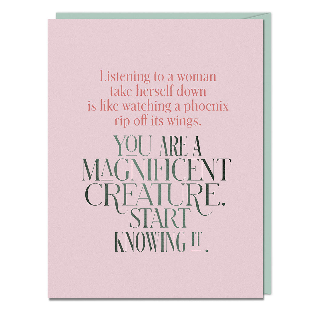 Em & Friends You Are A Magnificent Creature Card Blank Greeting Cards with Envelope by Em and Friends, SKU 2-02773