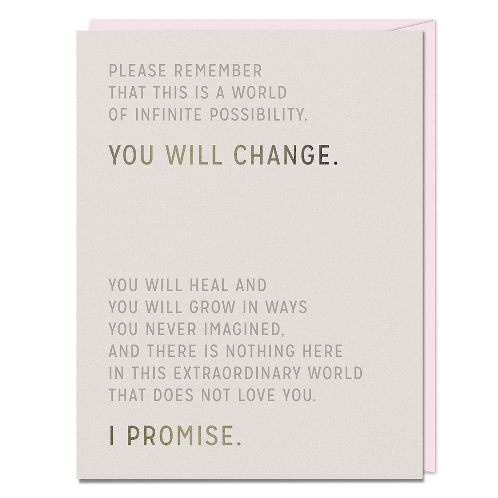 Em & Friends You Will Change Encouragement Card Blank Greeting Cards with Envelope by Em and Friends, SKU 2-02774